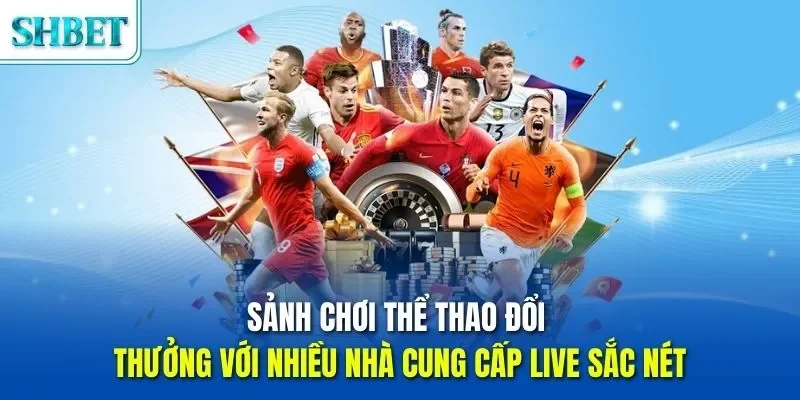Sảnh chơi thể thao đổi thưởng với nhiều nhà cung cấp live sắc nét