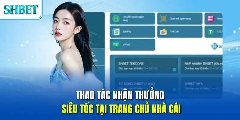 Thao tác nhận thưởng siêu tốc tại trang chủ nhà cái 